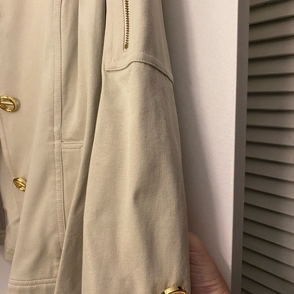 Jones New York Size Large Stretch Military Style Jacket with Gold Buttons - Picture 4 of 9